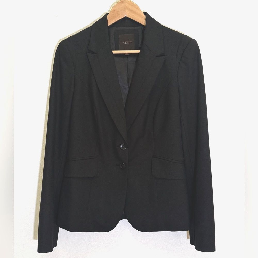 The Limited - Double Button Career Office Black Blazer - size 8